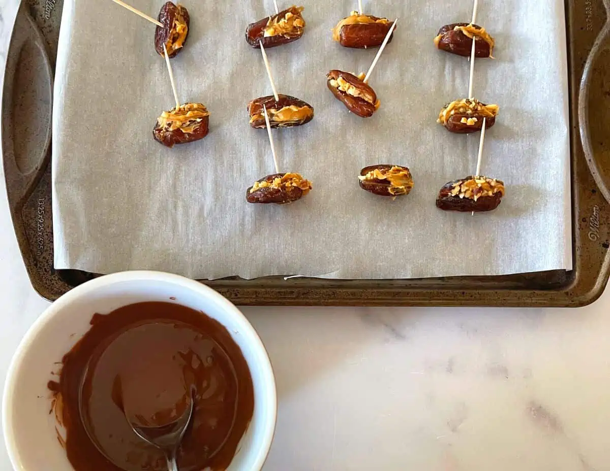 chocolate covered date snickers