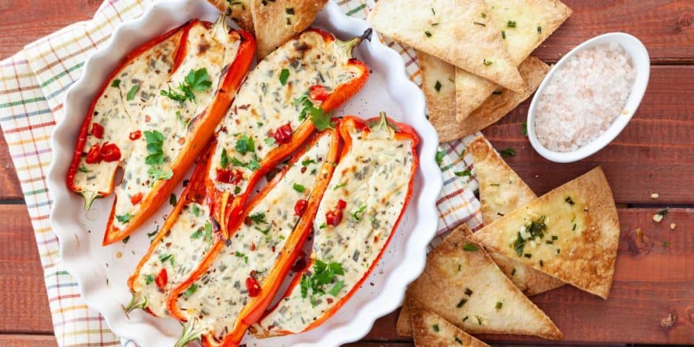 cream cheese and mini bell peppers
