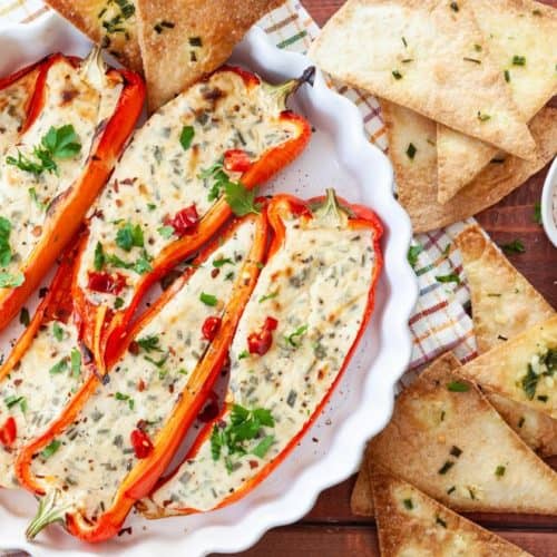 cream cheese and mini bell peppers