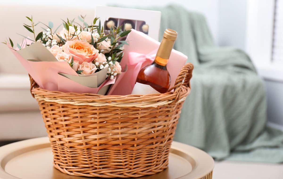 wine and drink gift basket