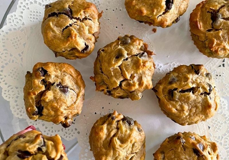 breakfast muffins on a tray